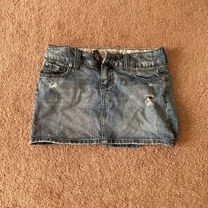 Cute Mini Light Wash Jean Skirt